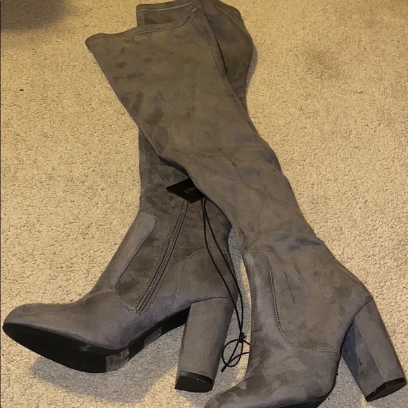 Forever 21 Shoes - Forever 21 thigh high Grey boots brand new